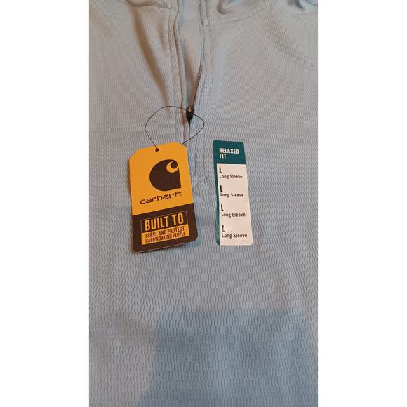 Carhartt Relaxed Fit Heavyweight Longsleeve 1/2 Zip Thermal Shirt sz:LARGE NWT - Picture 2 of 5